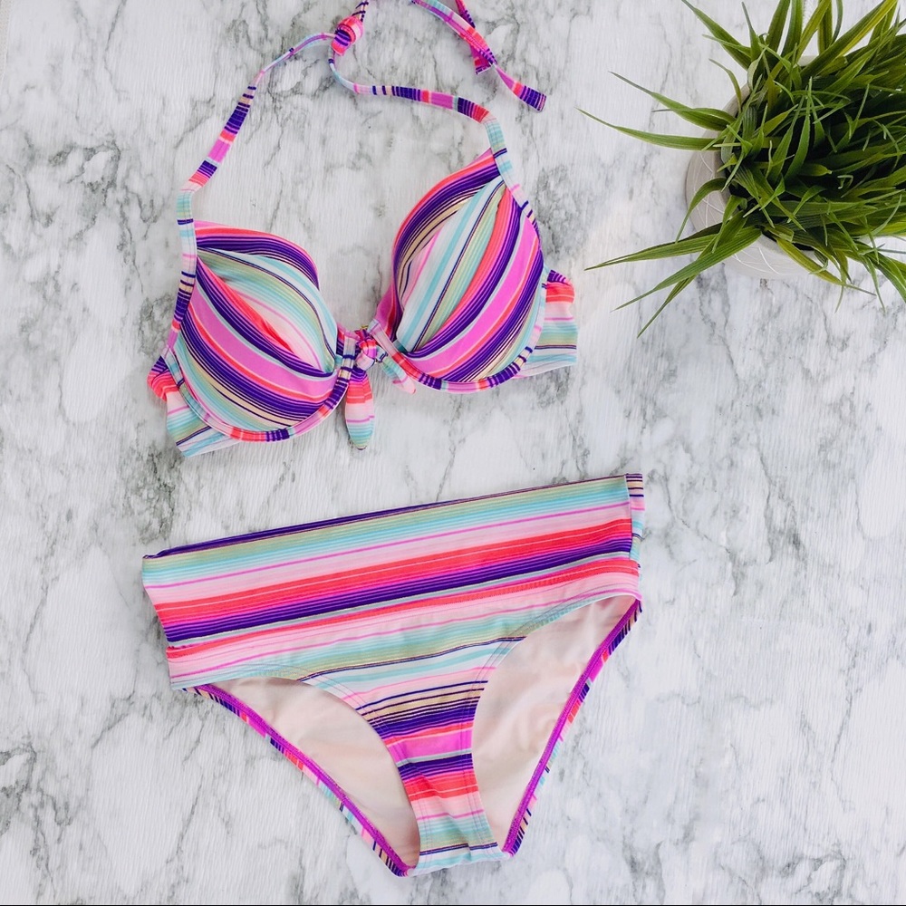 Victoria’s Secret Striped Bikini Set